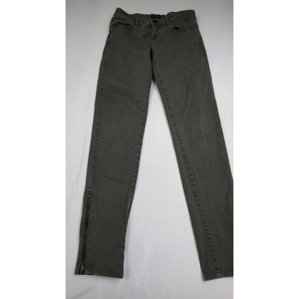 Banana Republic Jeans Women's Size 0 Gray Stretch Skinny Ankle Zipper